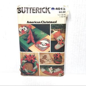 Vintage Butterick American Christmas #4012‎
